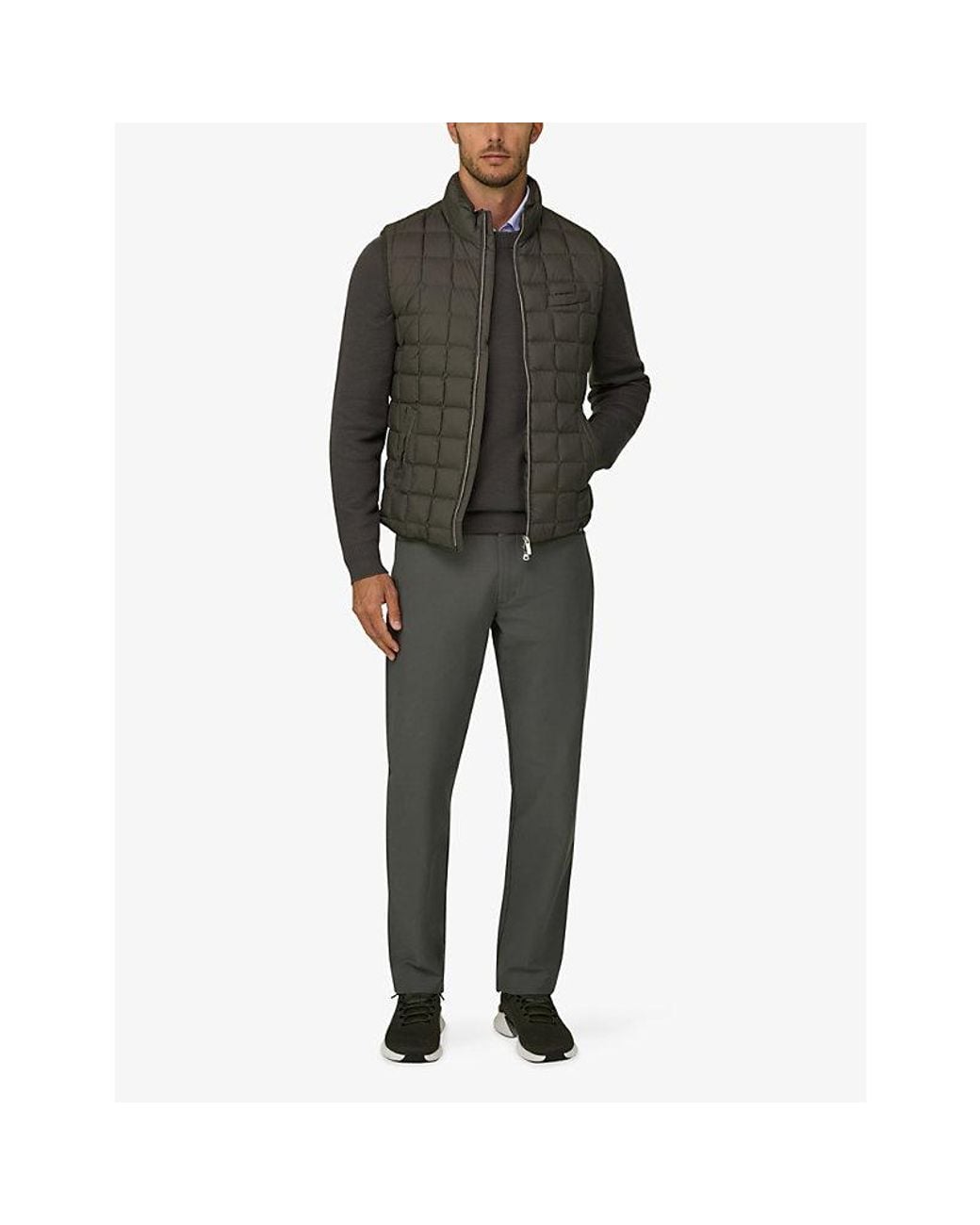 Boggi Gray Quilted Goose-Down Gilet for men