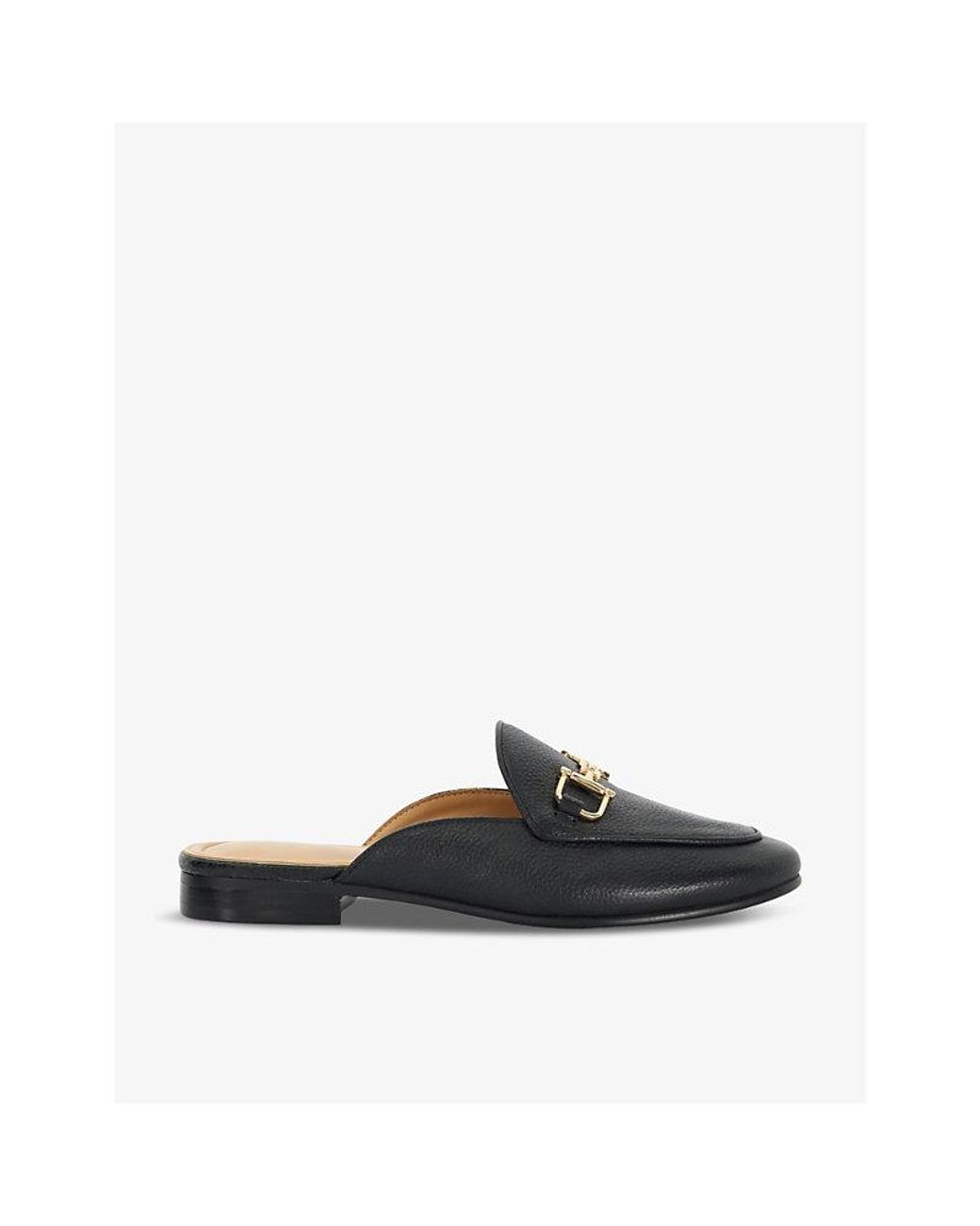 Dune Leather Glairing Buckled Leather Mules in Black Lyst