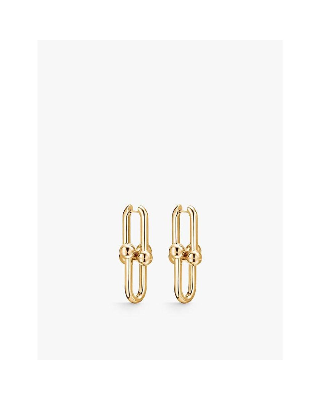 Tiffany & Co Metallic Tiffany Hardwear Extra Large Link 18Ct- Earrings