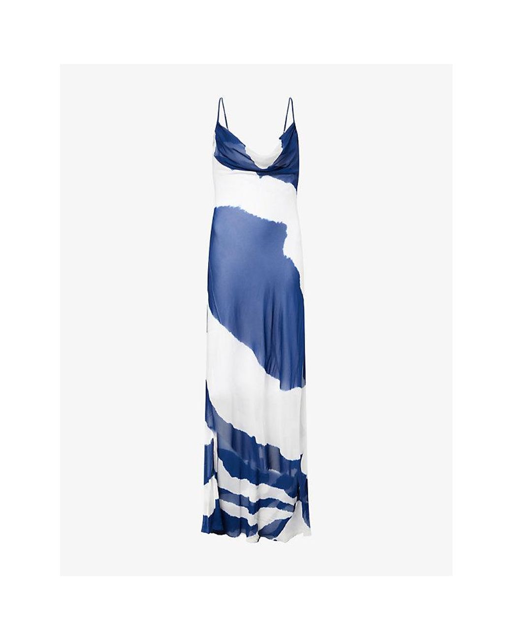 Rat & Boa Blue Aralia Printed Woven Maxi Dress
