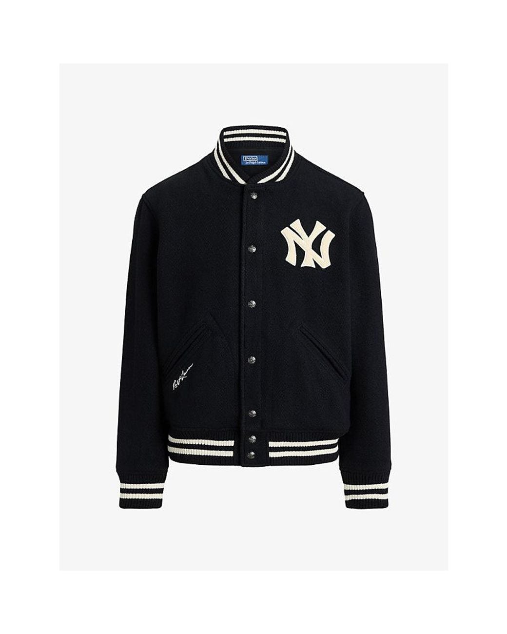 Polo Ralph Lauren Black Mlb Yankees Wool-Blend Jacket for men