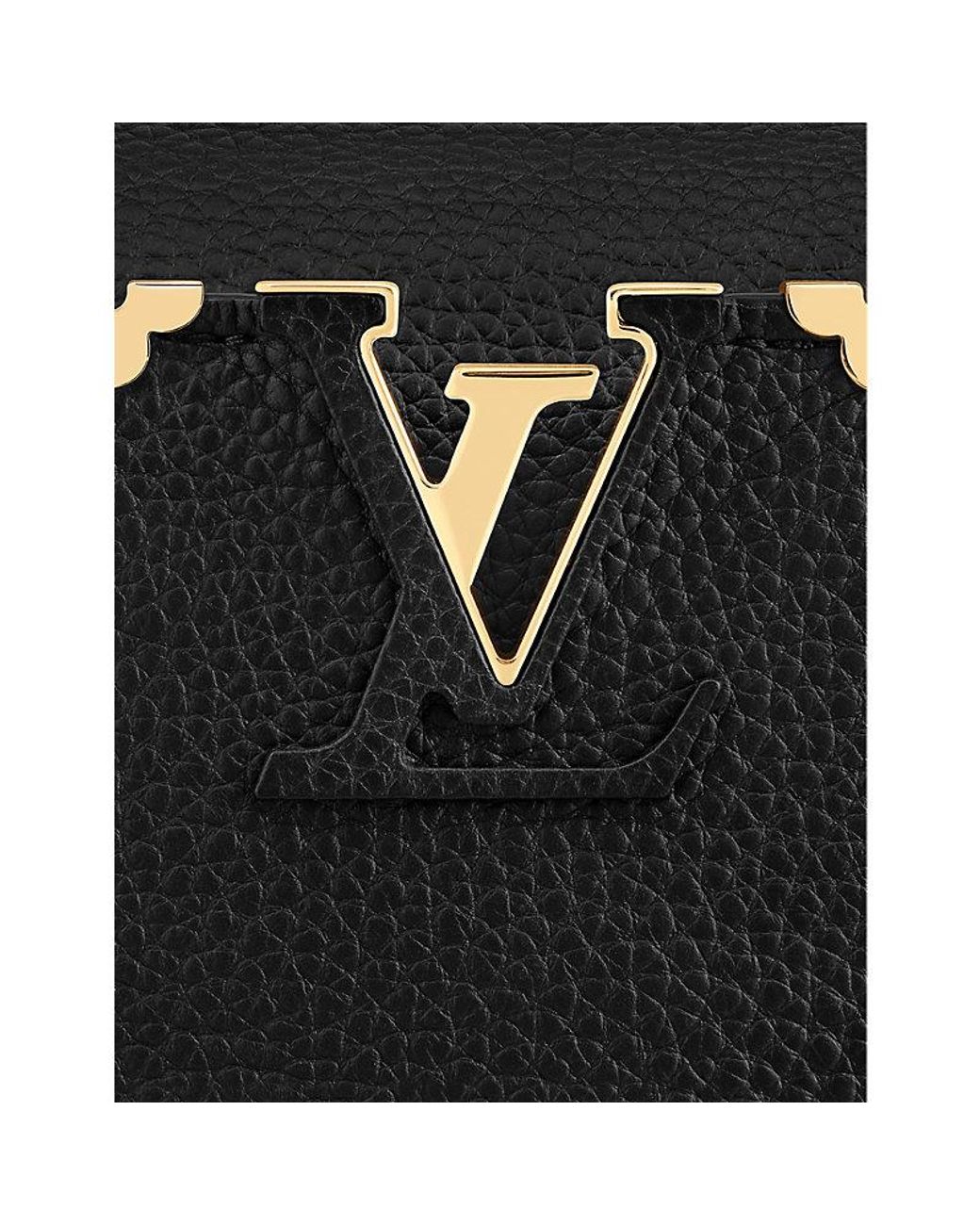 Louis Vuitton Capucines Mini Leather Top-handle Bag in Black | Lyst