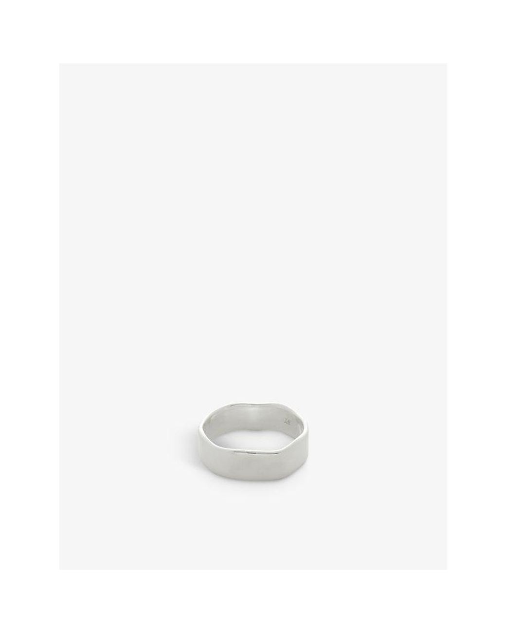 Monica Vinader White Mv Siren Muse Sterling- Ring