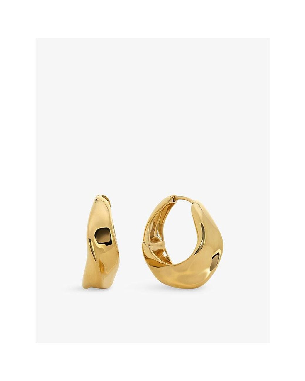 Monica Vinader Metallic Nomade Medium 18Ct Vermeil Hoop Earrings