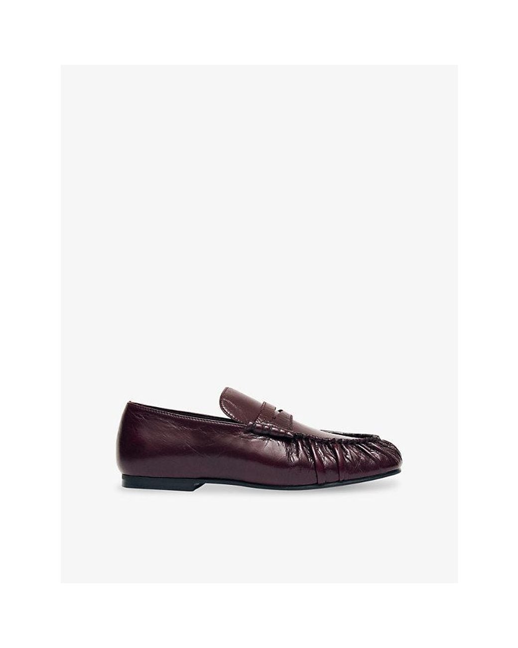 Alohas Purple Aven Leather Penny Loafers