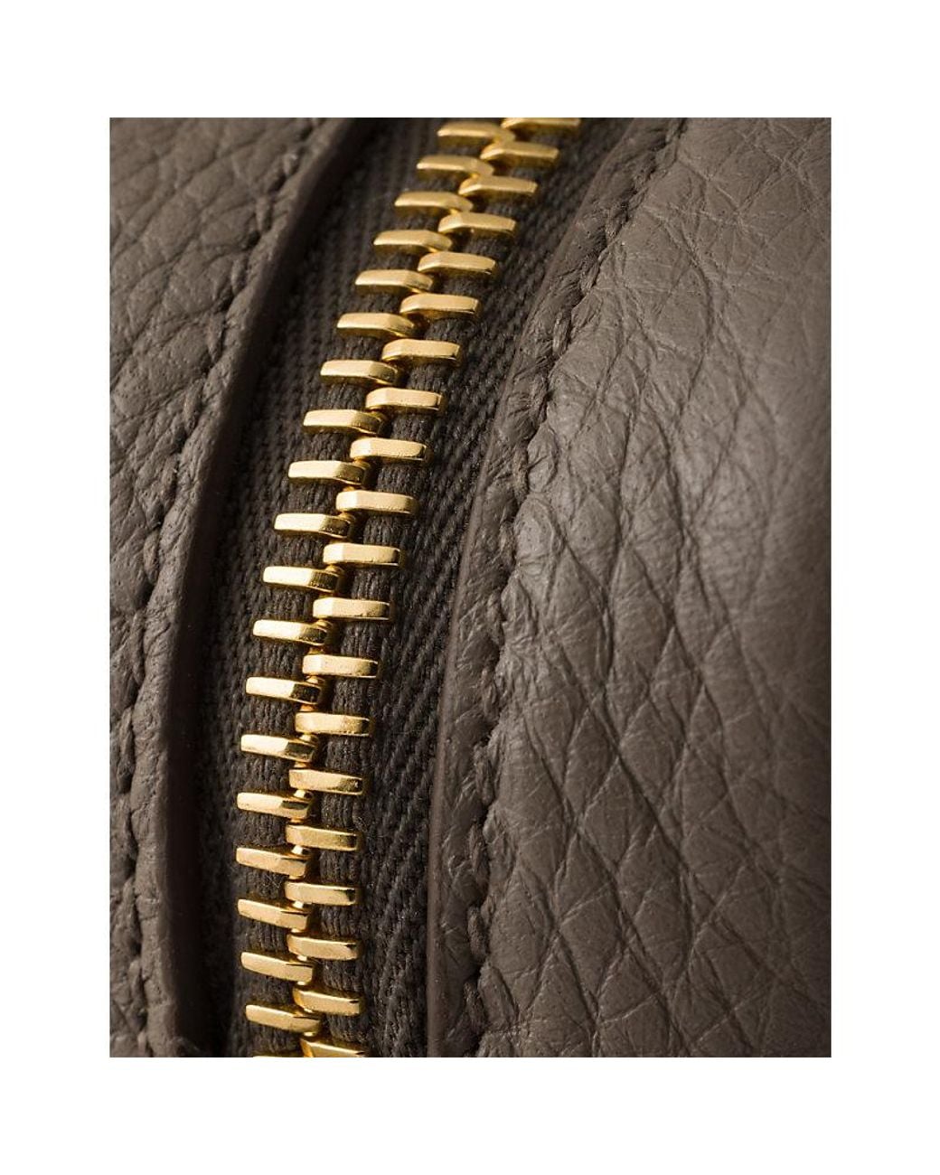 Prada Gray Logo-Plaque Mini Leather Shoulder Bag