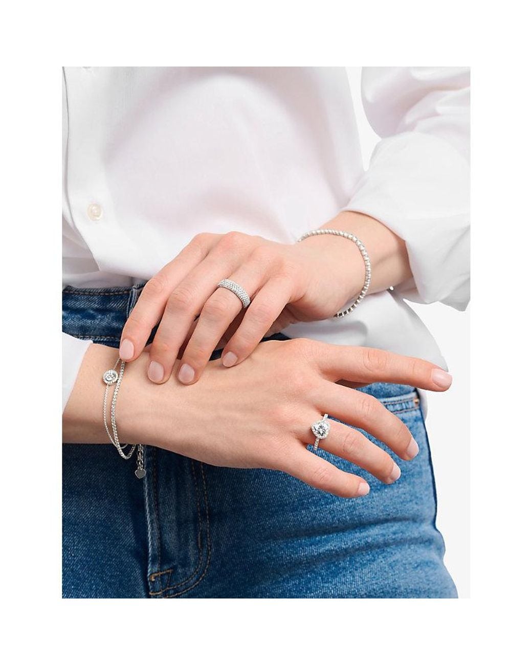 Thomas Sabo White Heart-Shaped Halo 925 Sterling And Cubic Zirconia Ring