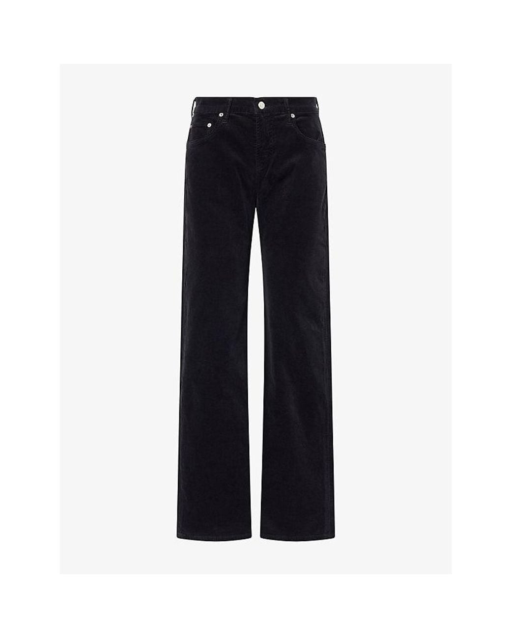 Citizens of Humanity Blue Nora Wide-Leg Corduroy Trousers