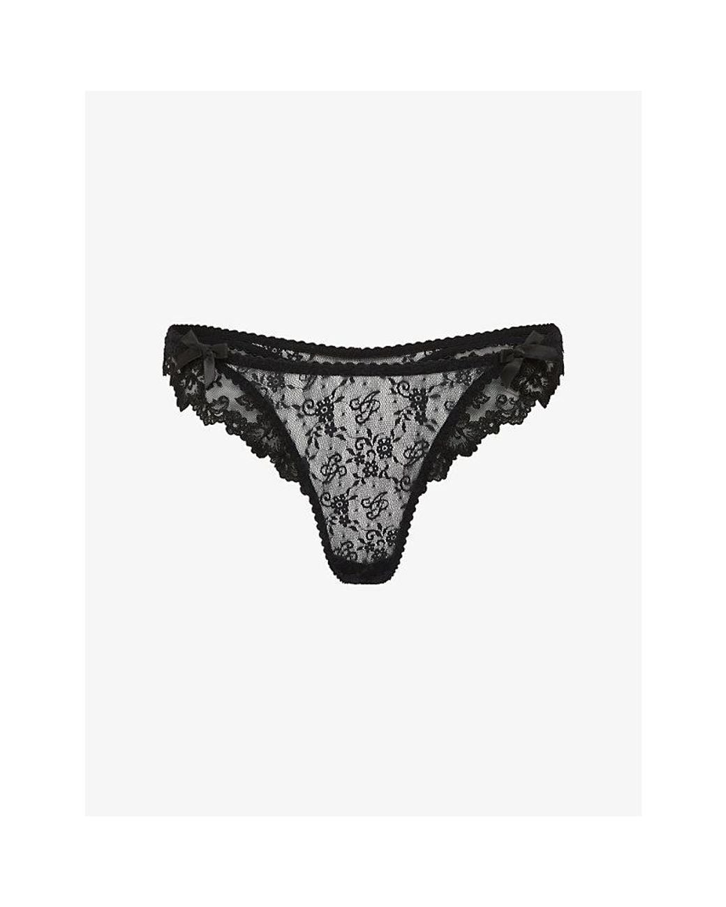 Agent Provocateur Black Josephina Lace Thong