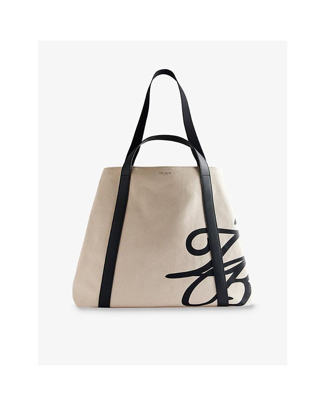 TED BAKER Georjey ロゴ コットン キャンバス トートバッグ TED BAKER Georjey ロゴ コットン キャンバス トートバッグ (TED