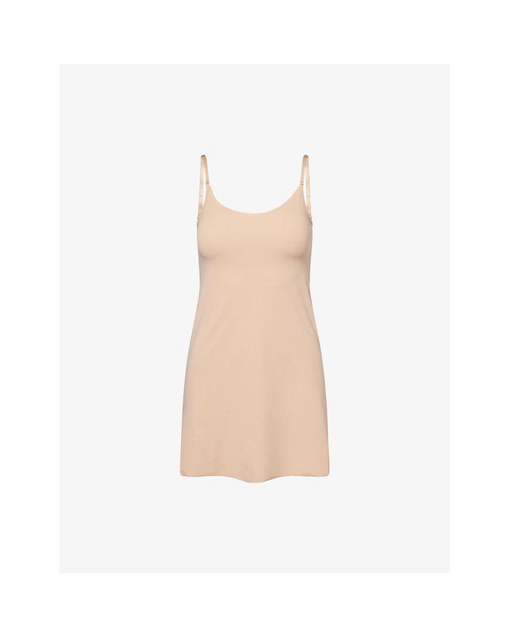 Commando White Mini Cami Stretch-Woven Slip Dress