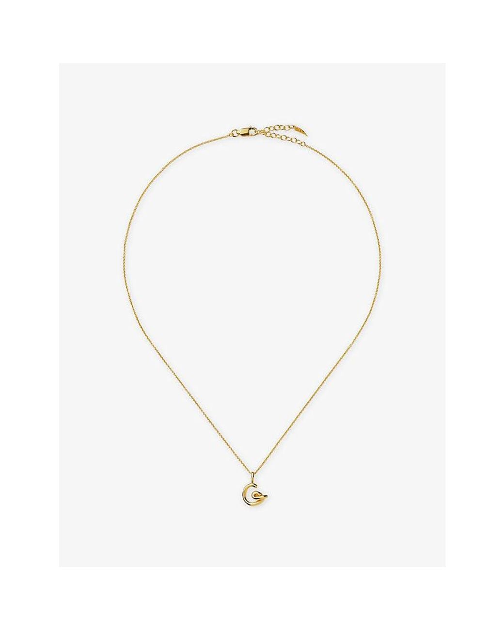 Missoma Metallic Curly Molten Mini Initial G 18Ct Vermeil Necklace