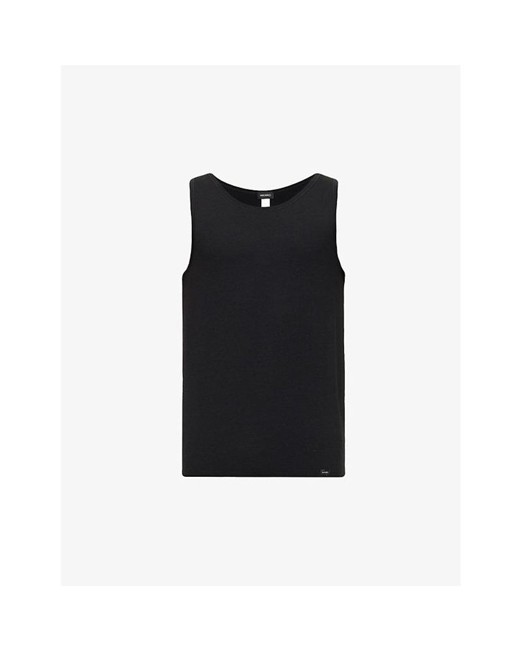 Hanro Black Fitted Stretch-Jersey Vest Top for men