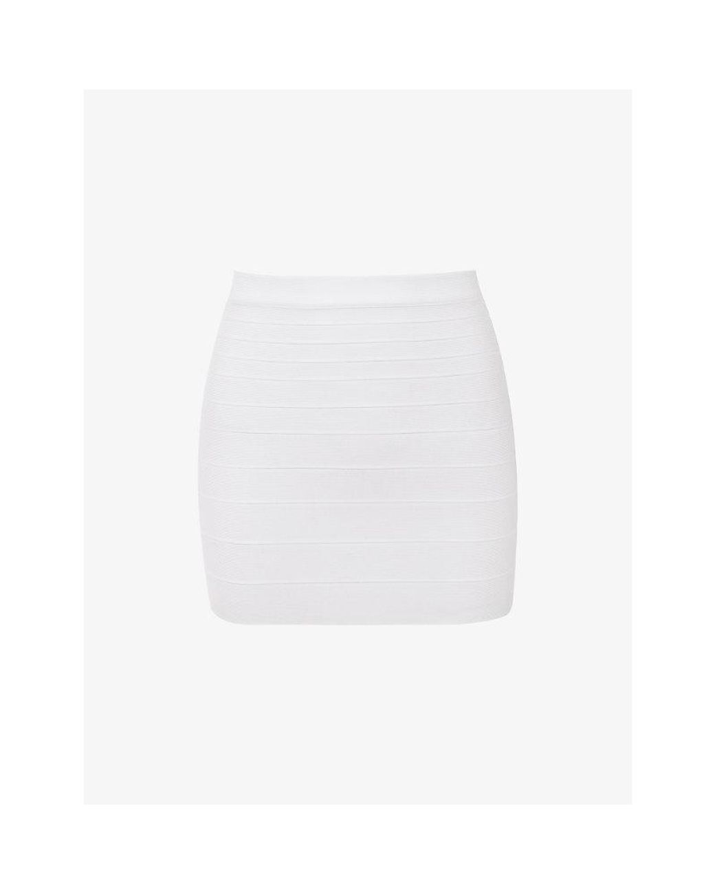 House Of Cb White The Body Sculpting Bandage Mini Skirt