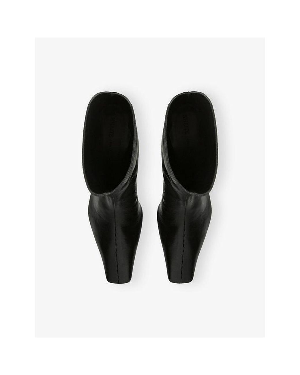 Khaite Black Ona 55 Leather Heeled Ankle Boots