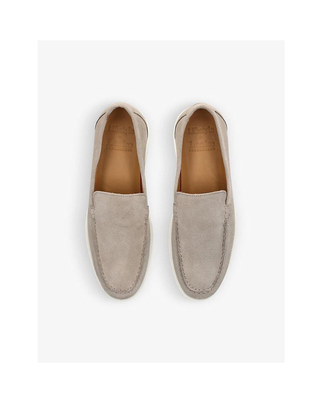 Loake Tuscany Slip-on Suede Loafers in White for Men | Lyst