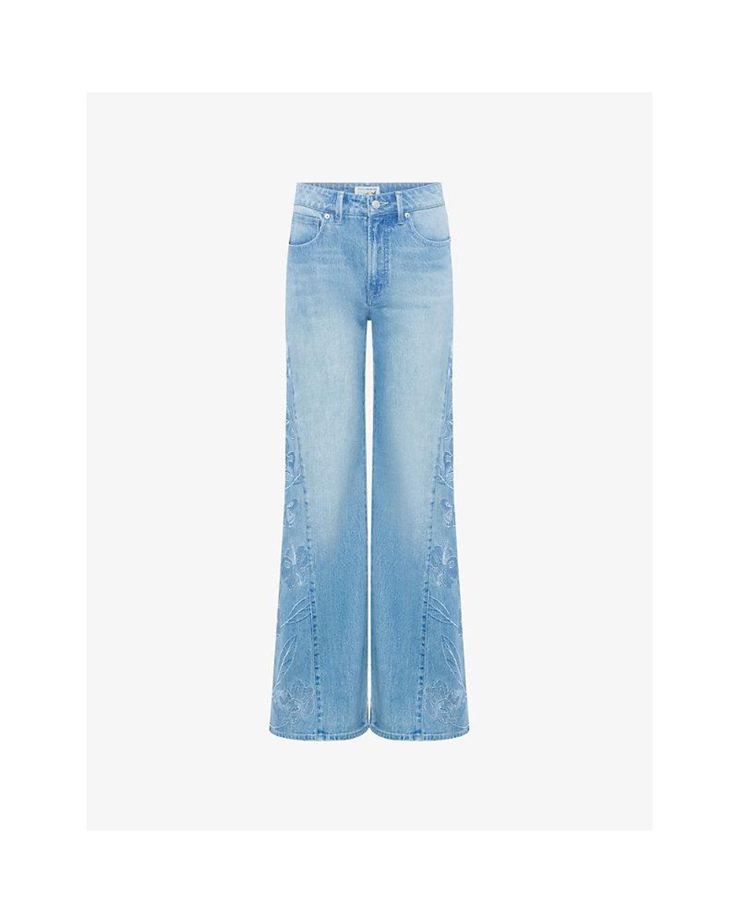 GOOD AMERICAN Blue Dolly's Joleans Good Waist Palazzo Denim Jeans