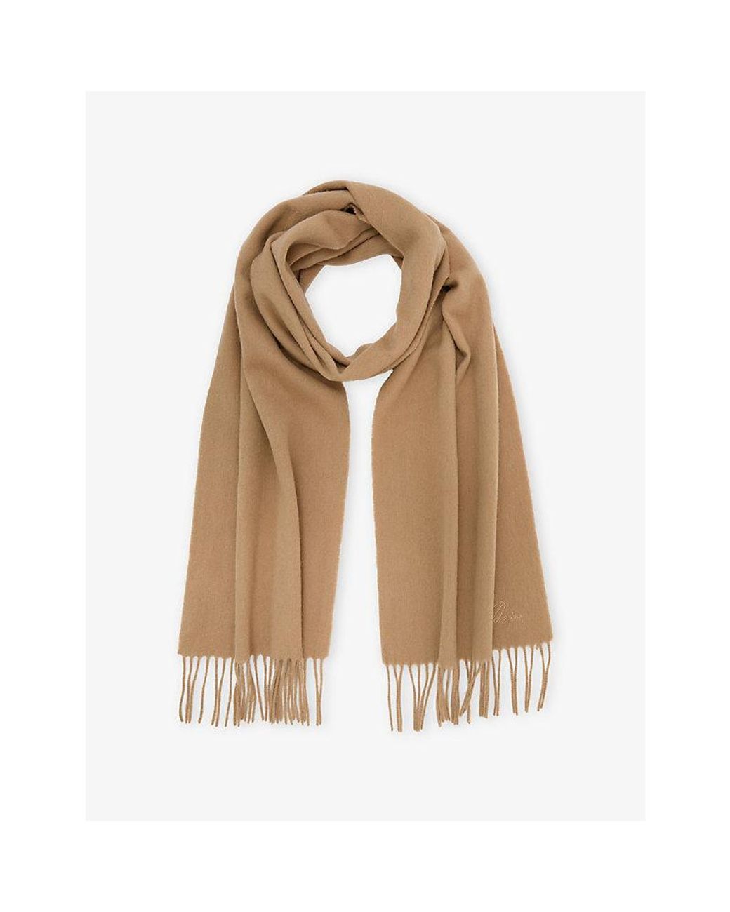 Reiss Natural Picton Wool And Cashmere Scarf for men