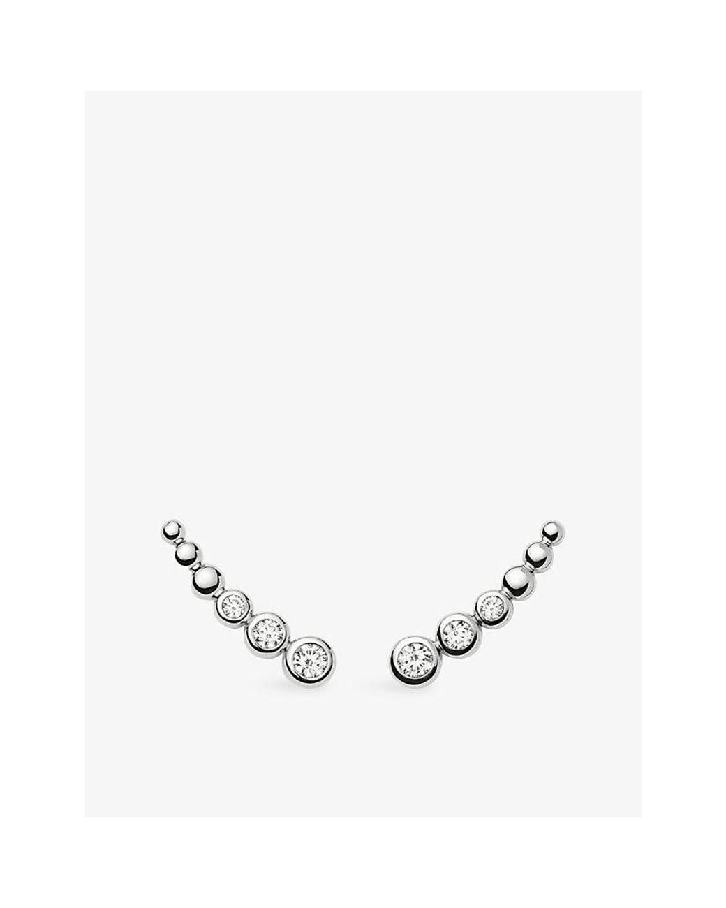 Missoma Metallic Tennis Climber Plated Sterling- And Cubic Zirconia Stud Earrings