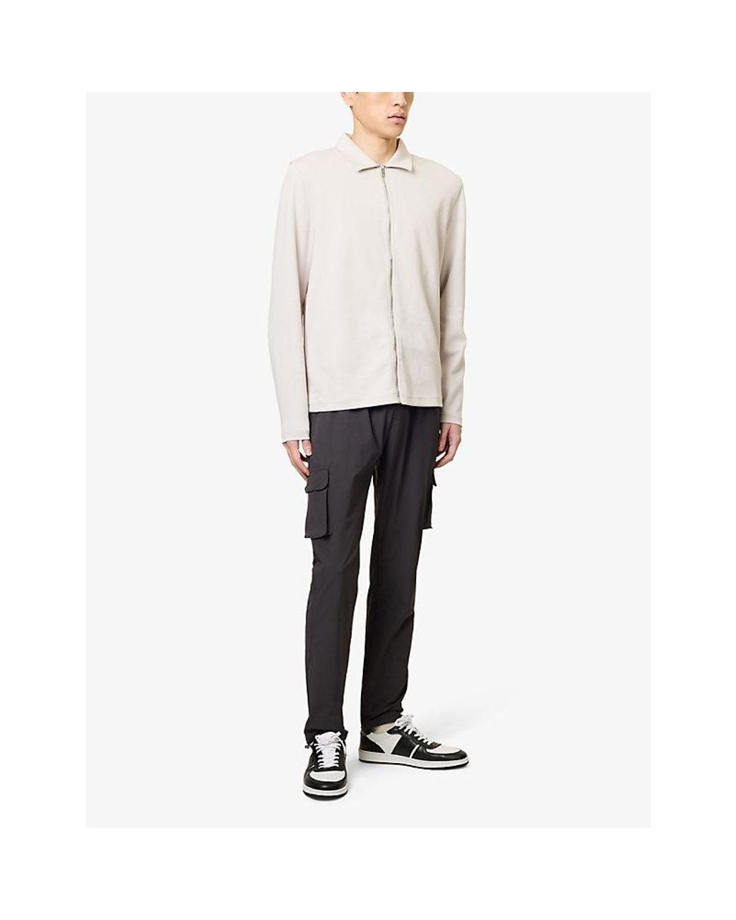 Arne Pink Zip-Through Cotton-Jersey Overshirt for men