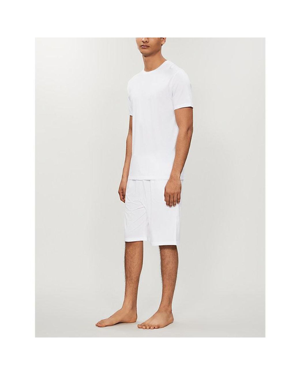 Derek Rose White Basel Stretch-Modal Shorts for men