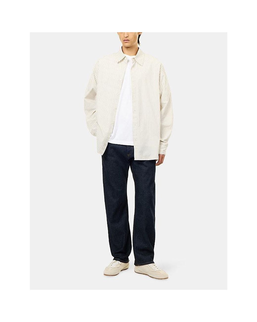 Agolde White Asha Mock-Neck Cotton T-Shirt for men