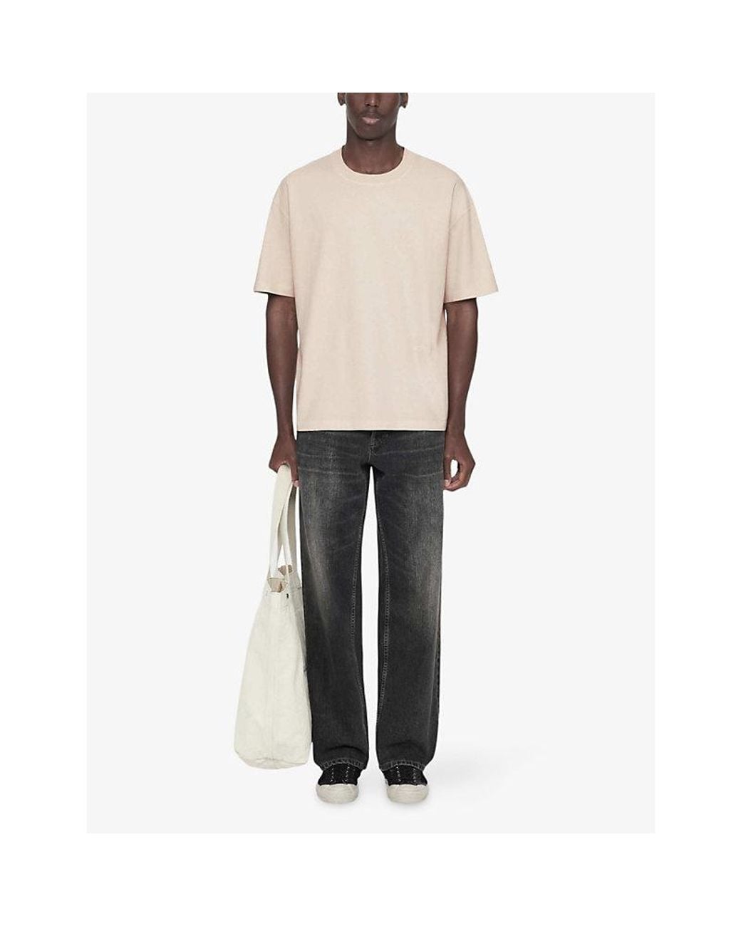 AllSaints Natural Maddox Oversized-Fit Cotton-Poplin Shirt for men
