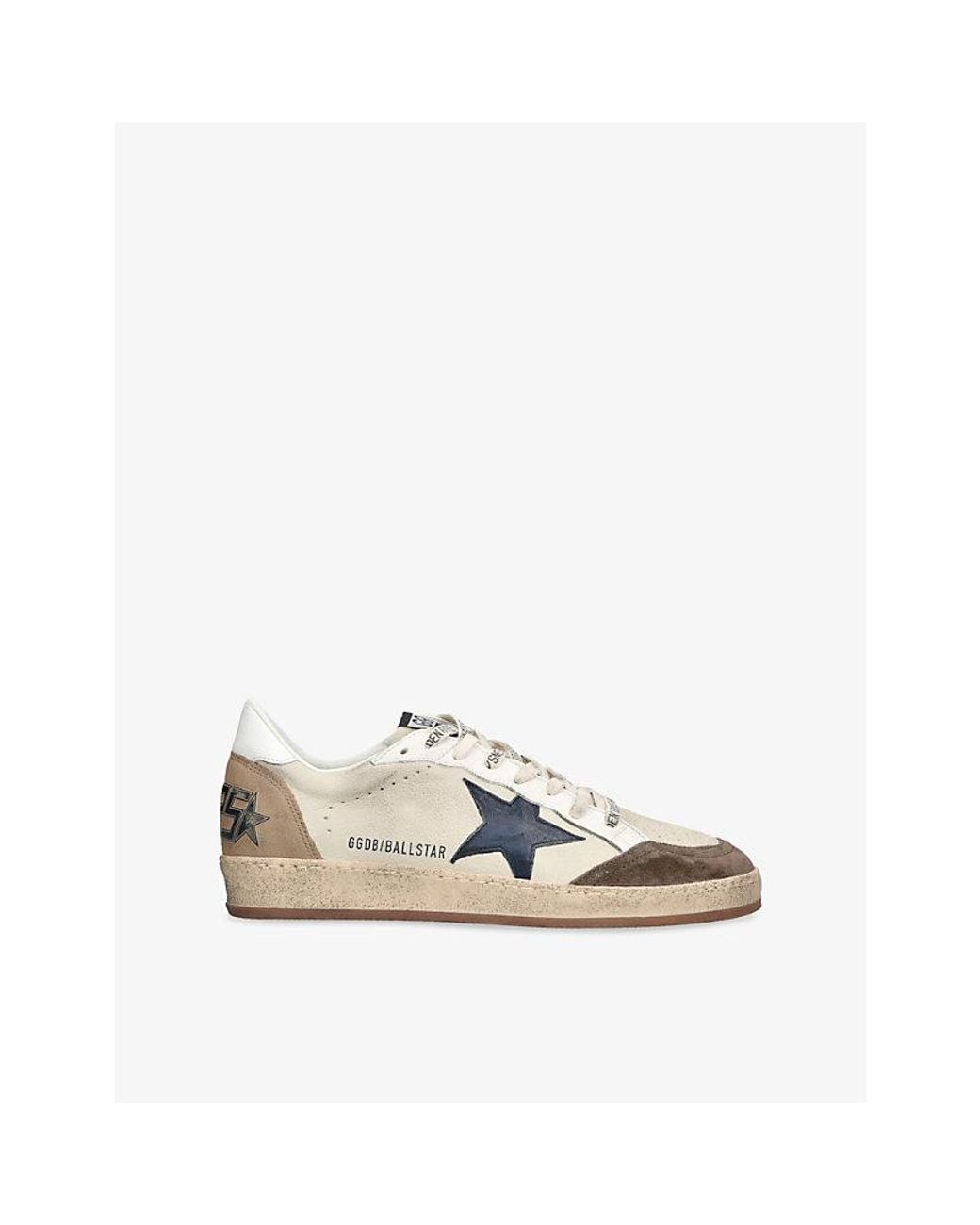 Golden Goose Deluxe Brand Natural Ball Star 83406 Leather Trainers