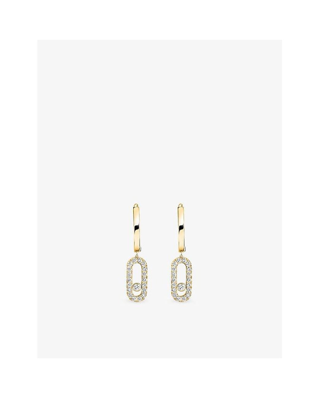 Messika Metallic Move Uno 18Ct And 0.19Ct Diamond Hoop Earrings