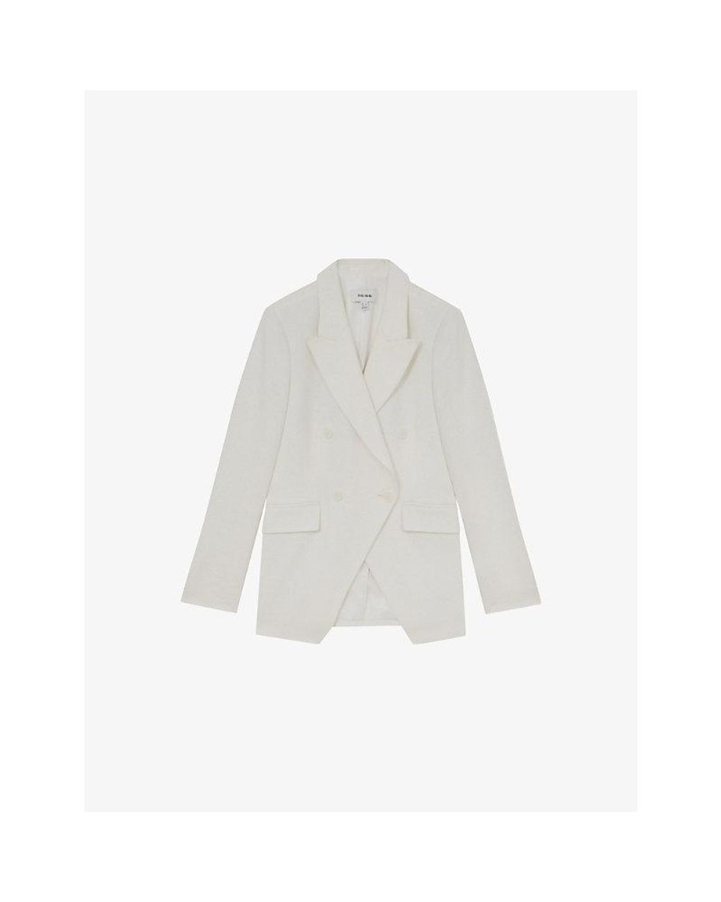 【海外限定】REISSブレザー☆Devon Double-Breasted Woven Blaze Reiss Devon Double-Breasted Woven Blazer in White | Lyst