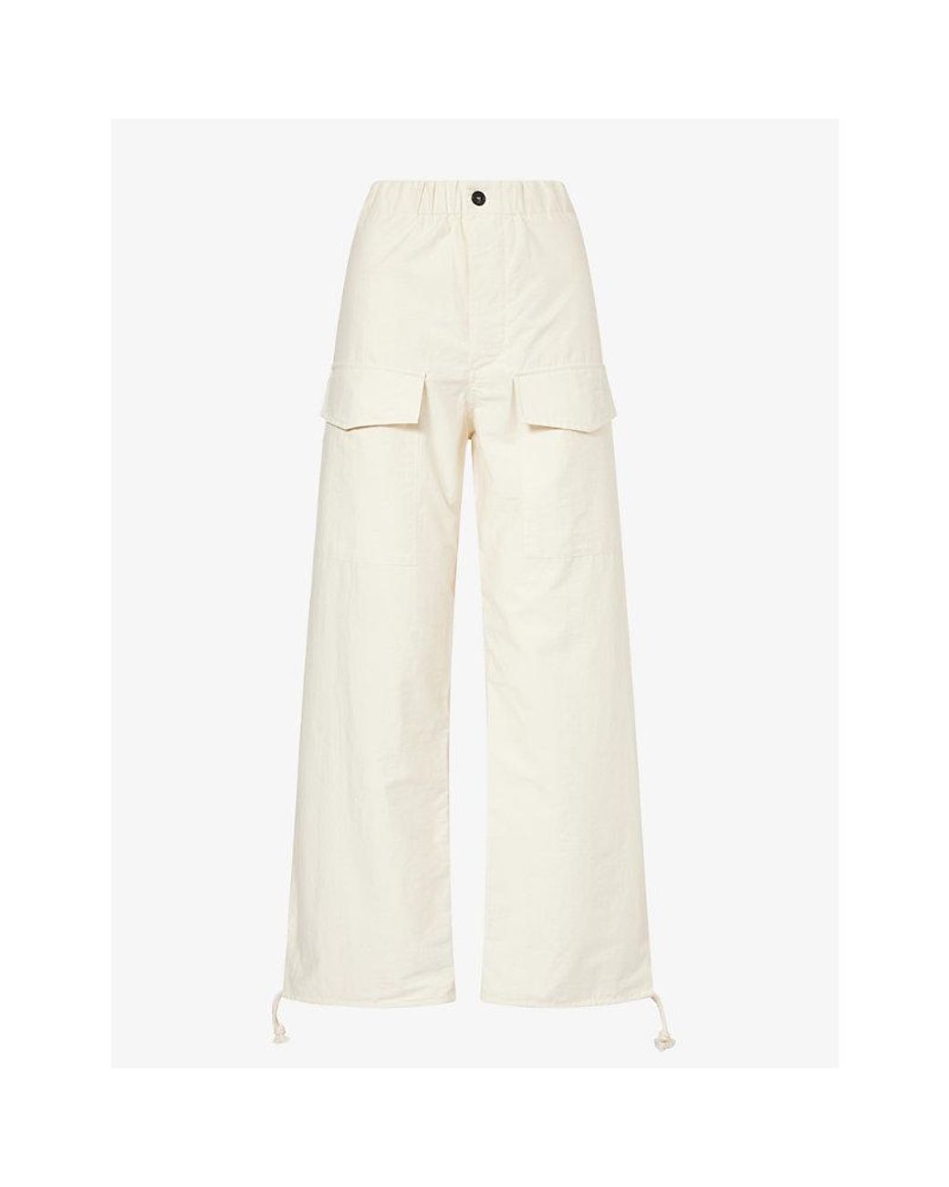 J.W. Anderson White Parachute Cotton Track Trousers