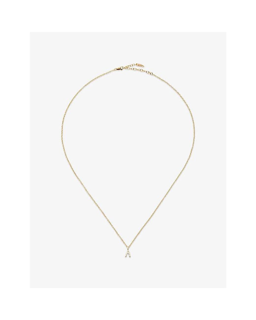 Missoma Metallic Fine Initial Mini Z 14Ct Pendant Necklace