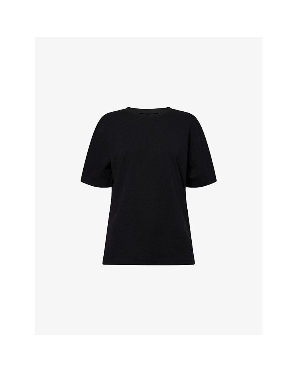 Khaite Black Mae Short-Sleeves Cotton-Jersey T-Shirt