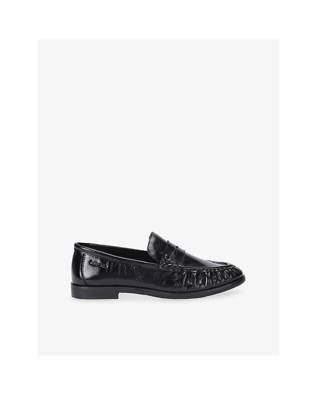 Carvela Kurt Geiger Black Barletta Flat Leather Loafers