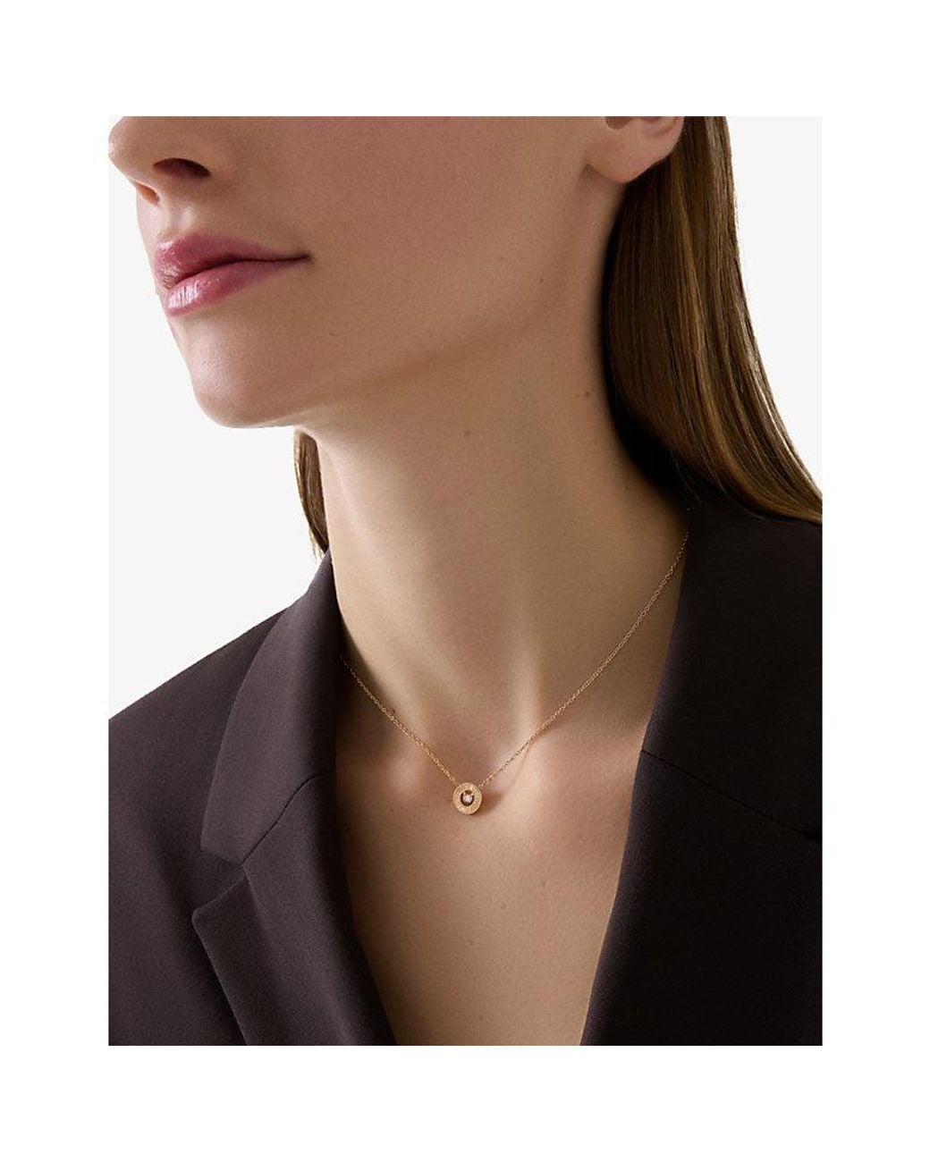 Piaget Metallic Possession 18Ct Rose- And 0.05Ct Brilliant-Cut Diamond Pendant Necklace