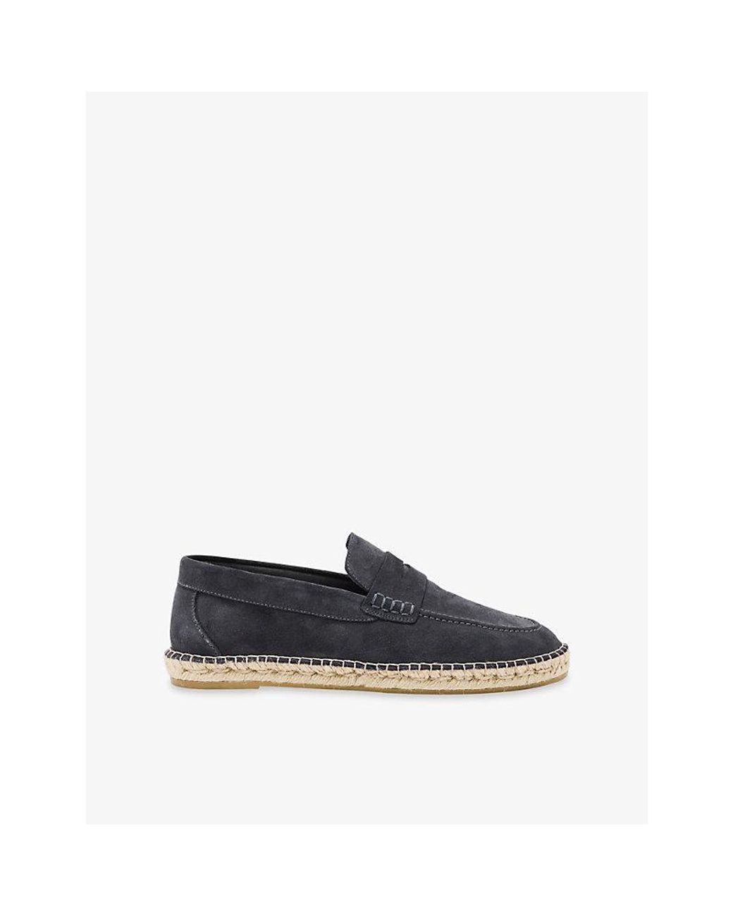 Reiss Blue Capri Suede Espadrilles for men