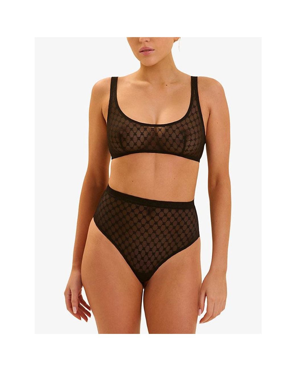 Simone Perele Black Plume Soft Cup Triangle Lace Bra