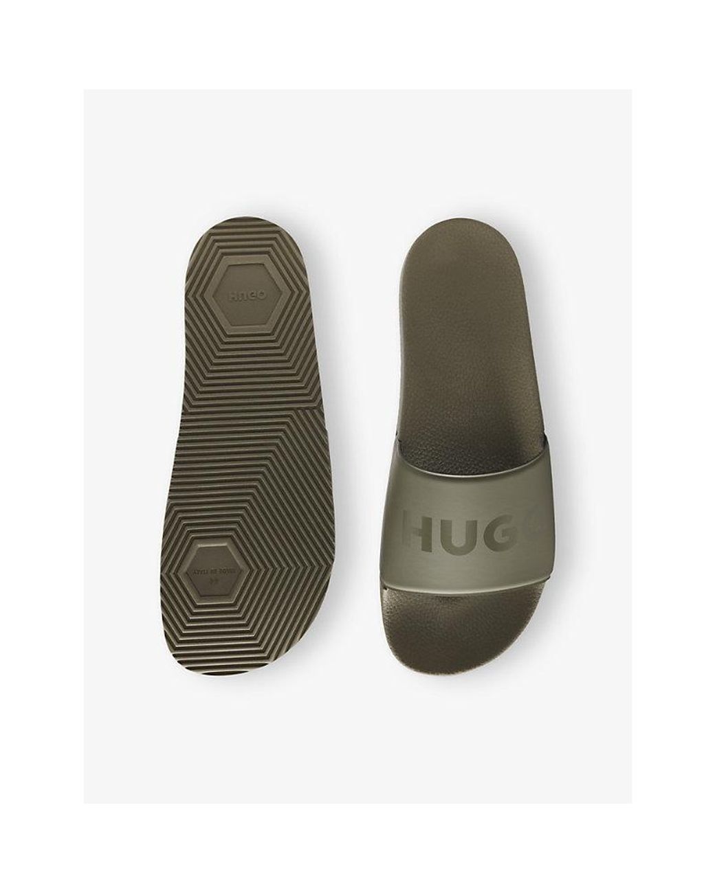 HUGO Green Branded Woven Sliders for men
