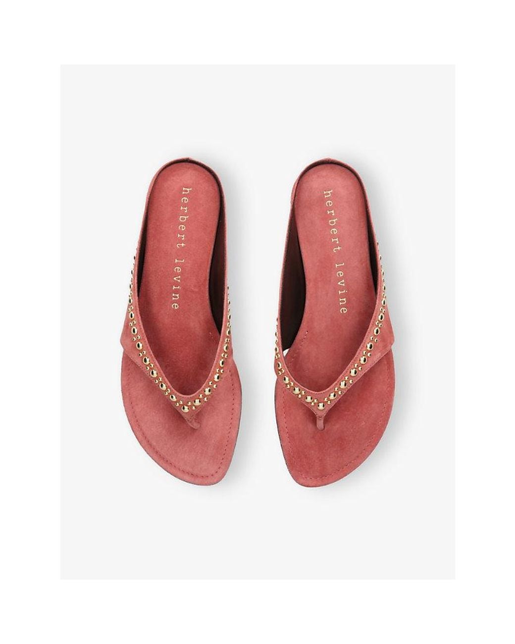 Herbert Levine Pink Sun Kissed Suede Sandals