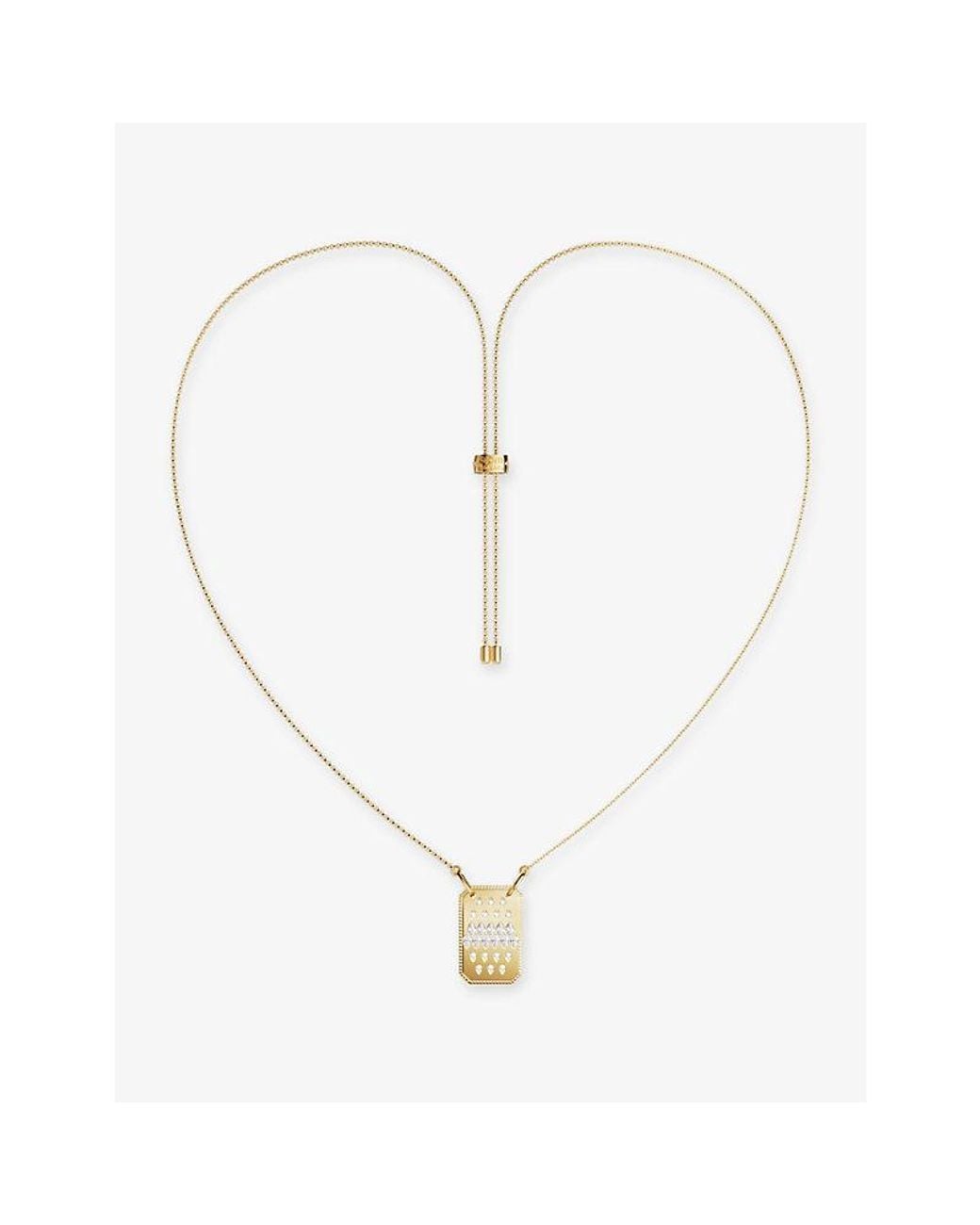 Apm Monaco White Les Gouttelettes 18Ct-Plated Alloy And Cubic Zirconia Necklace