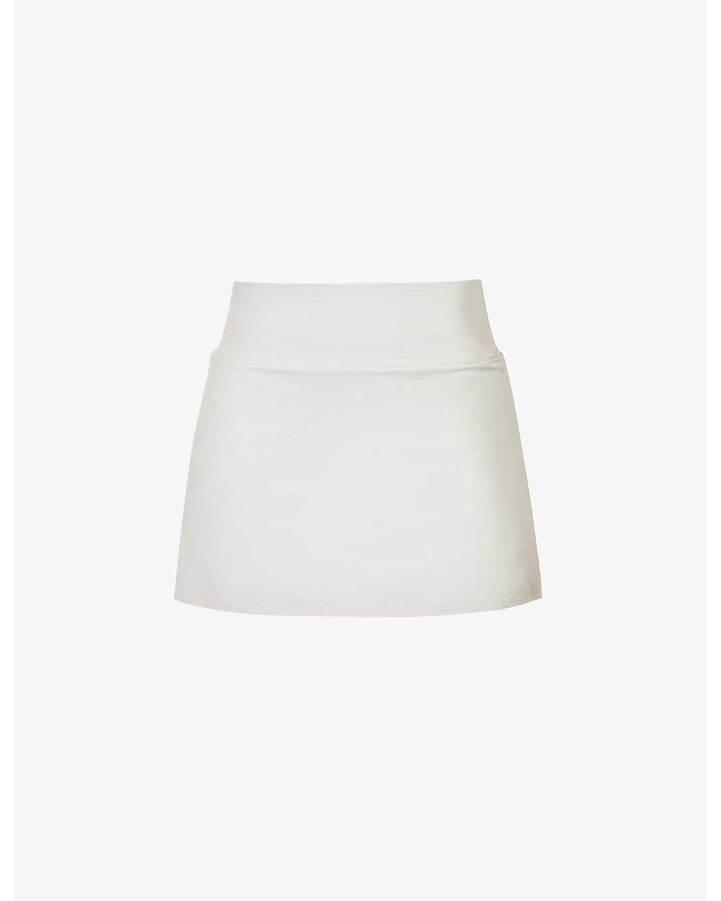 Vuori Halo Perform Stretch-recycled Polyester Mini Skirt in White | Lyst