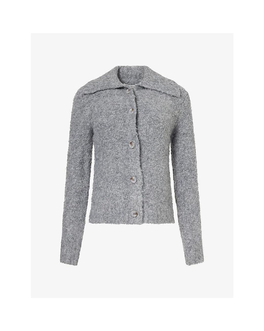 4th & Reckless Gray Carson Collared Knitted Cardigan