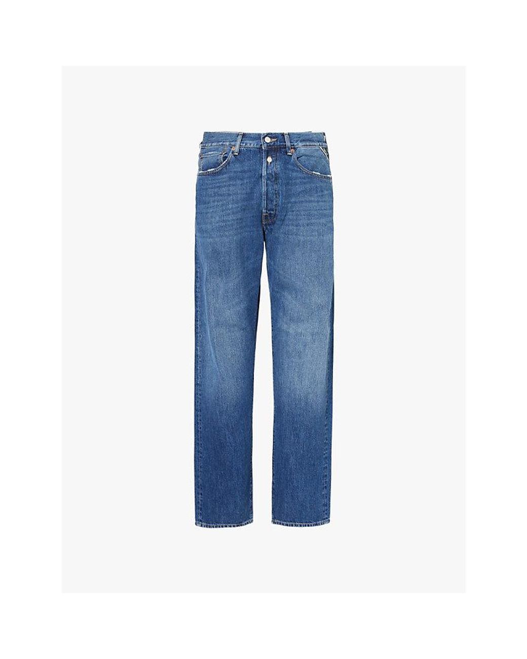 Replay Blue M9Zero1 Straight-Leg Relaxed-Fit Denim Jeans for men