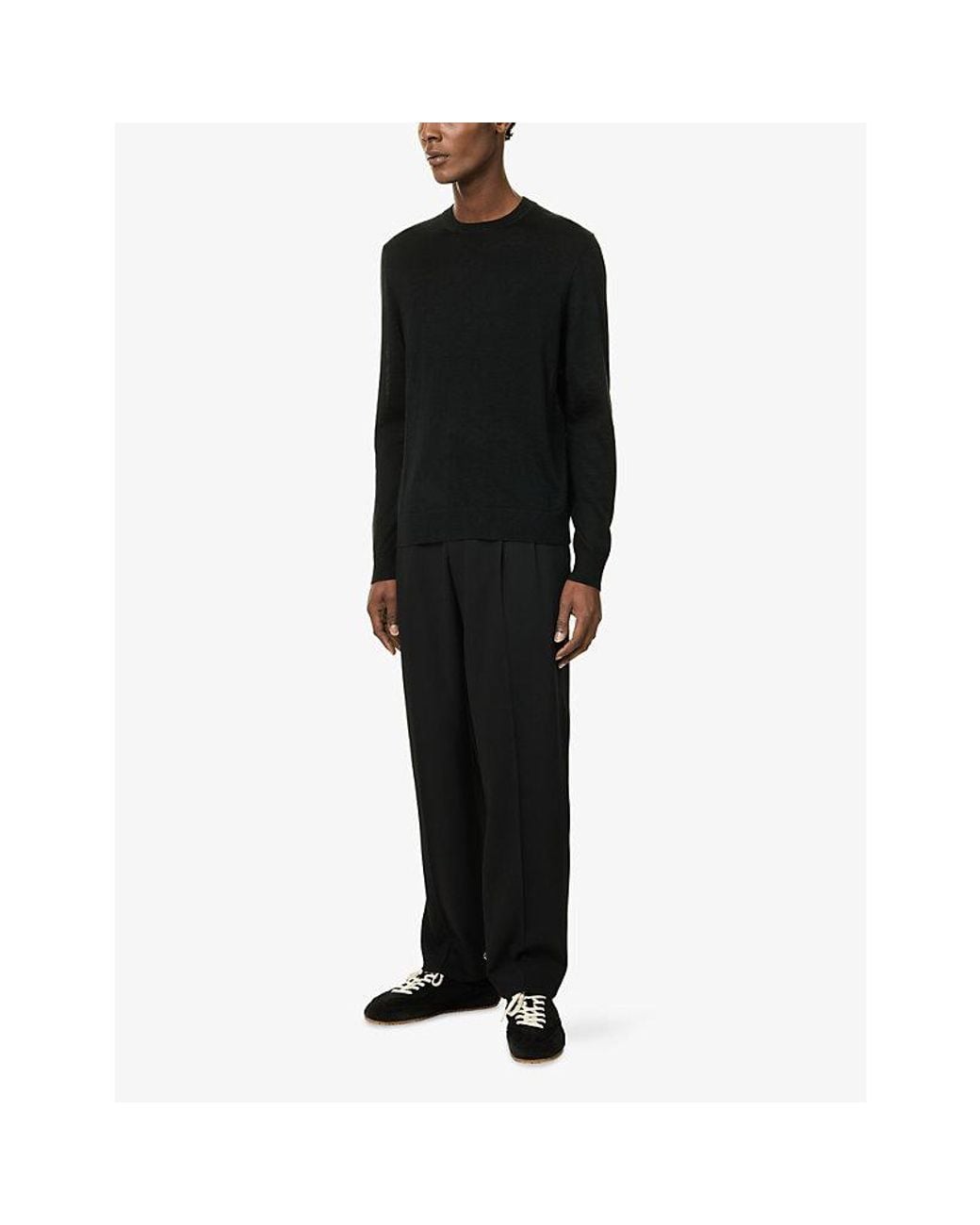 Raith Black Rio Crewneck Knit Jumper for men