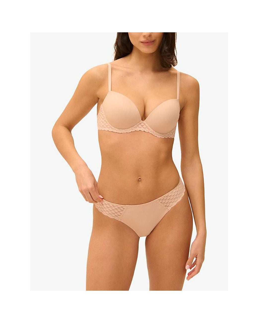 Simone Perele White Subtile Spacer Plunge Bra
