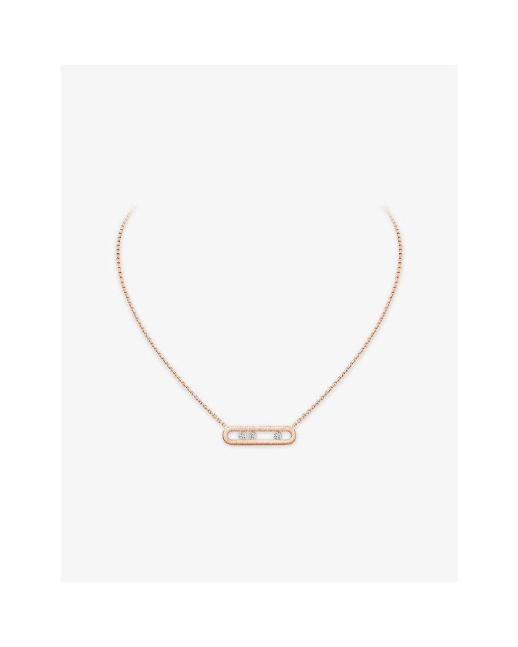Messika Metallic Move Classique Ciselé 18Ct And 0.20Ct Diamond Necklace