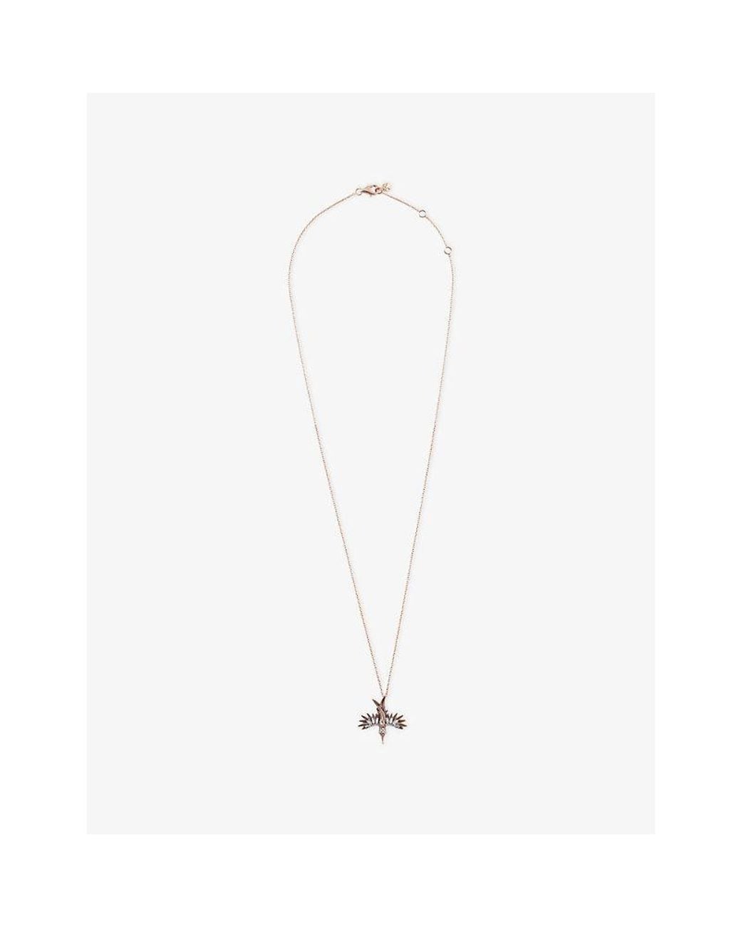 Kismet by Milka White Phoenix Mini 0.14Ct Diamond Pendant Necklace