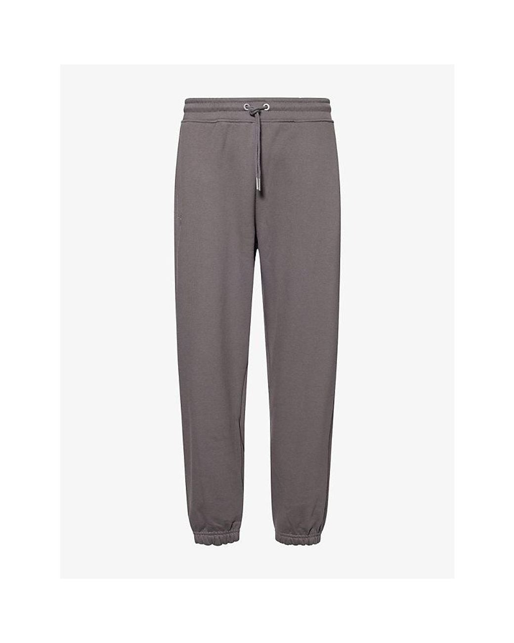 On Shoes Gray Club Collective Embroidered-Logo Cott-Blend Jogging Bottoms for men