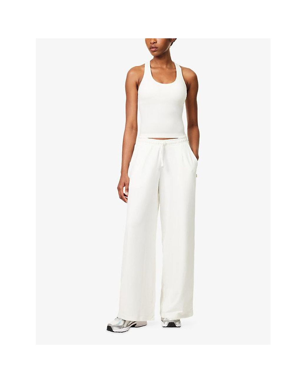 GYMSHARK White Form Perfect Stretch-Woven Tank Top