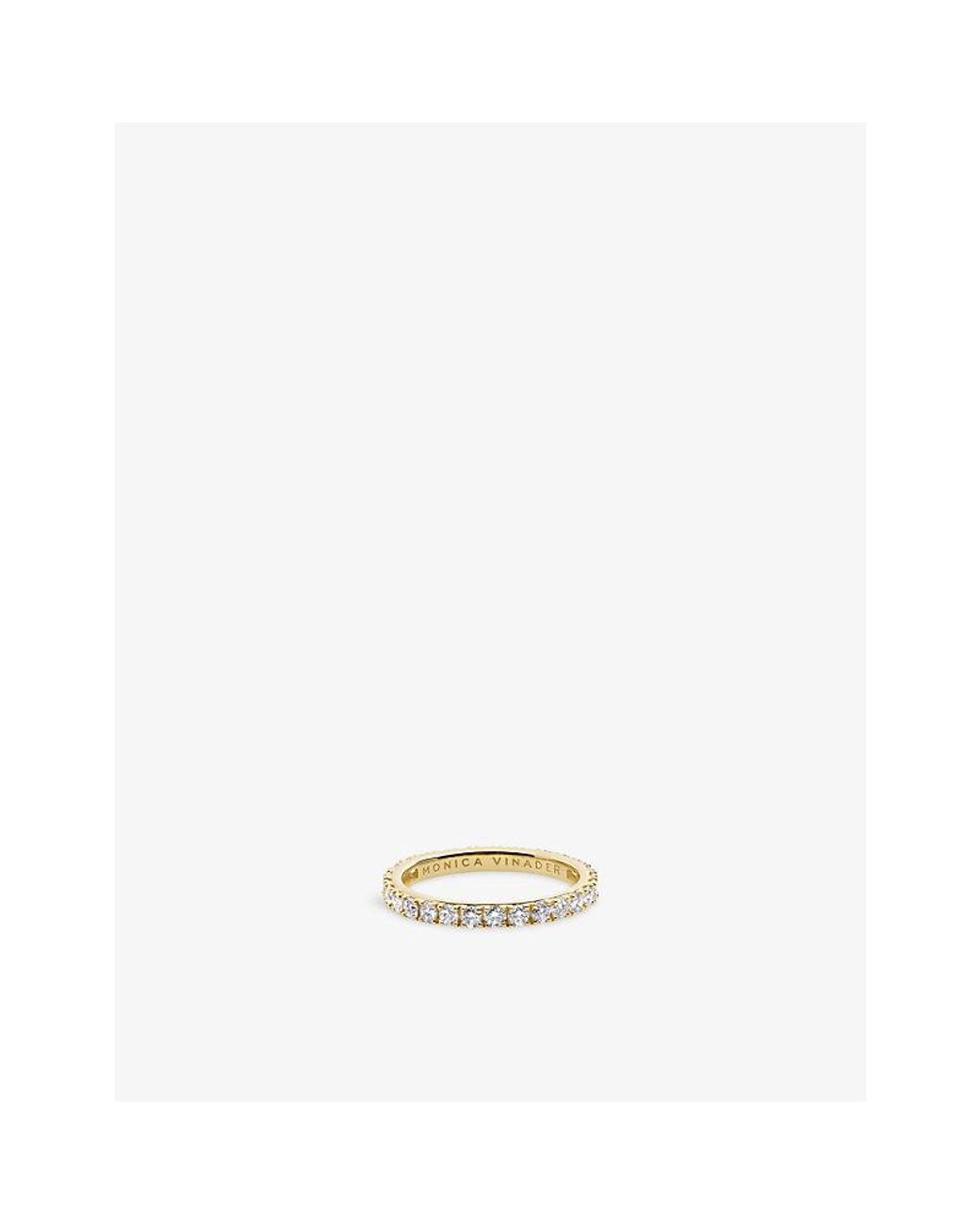 Monica Vinader Metallic Eternity 14Ct- And 0.98Ct Lab-Grown Diamond Ring